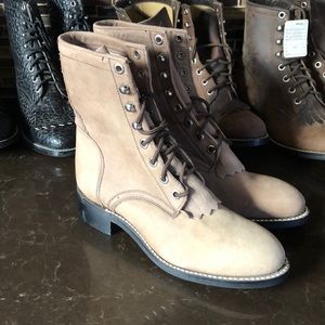 New Old Stock Justin suede roper boots western riding